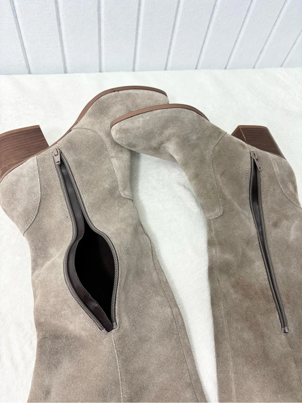 Sole Society Taupe‎ Cow Suede Over-the-Knee Boots 